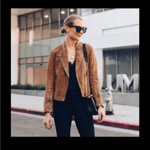 Blank NYC Suede Leather Moto Jacket